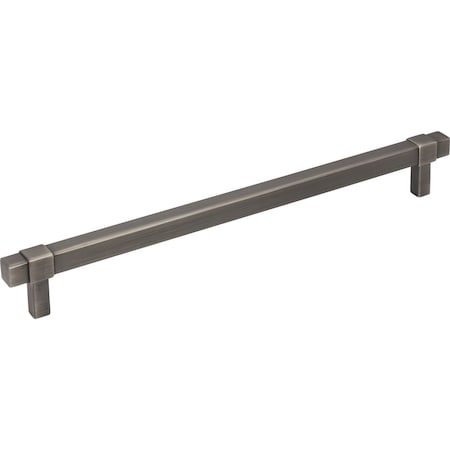 Jeffrey Alexander 224 mm Center-to-Center Brushed Pewter Square Zane Cabinet Pull 293-224BNBDL